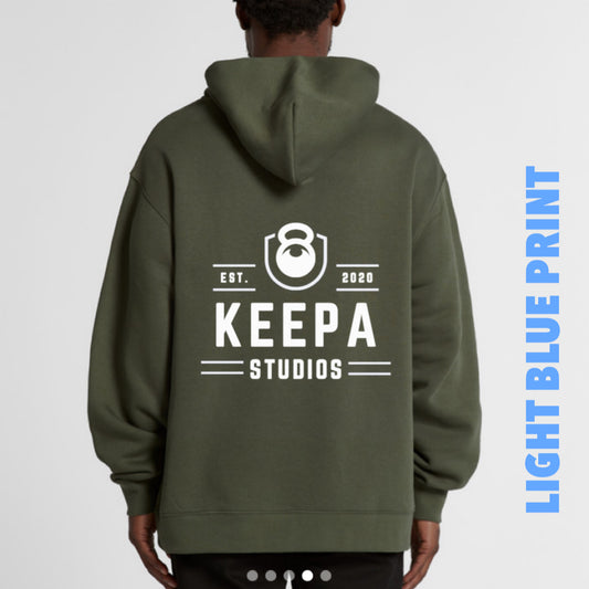 2026 Keepa Hoody Dark Green with Light Blue print pre order only